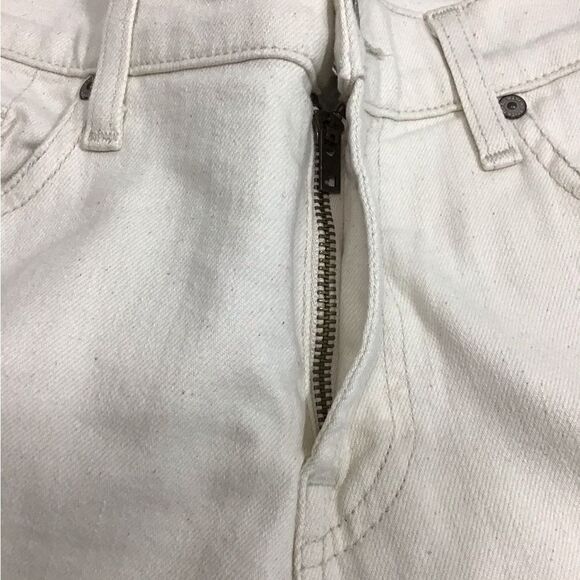 7 For All Mankind Slim Straight Leg Distressed Skinny Jeans New Defects Size 34 - Picture 11 of 14